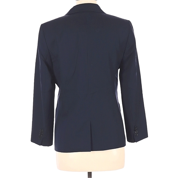 Brooks Brothers Blazer Size 6 Dark Blue Three Button Front Office Career Wear - Picture 2 of 6